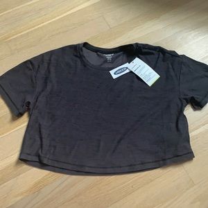 Black cropped old navy T-shirt 10-12